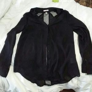 Sheer, 2 Chest pocket, netted back over shirt